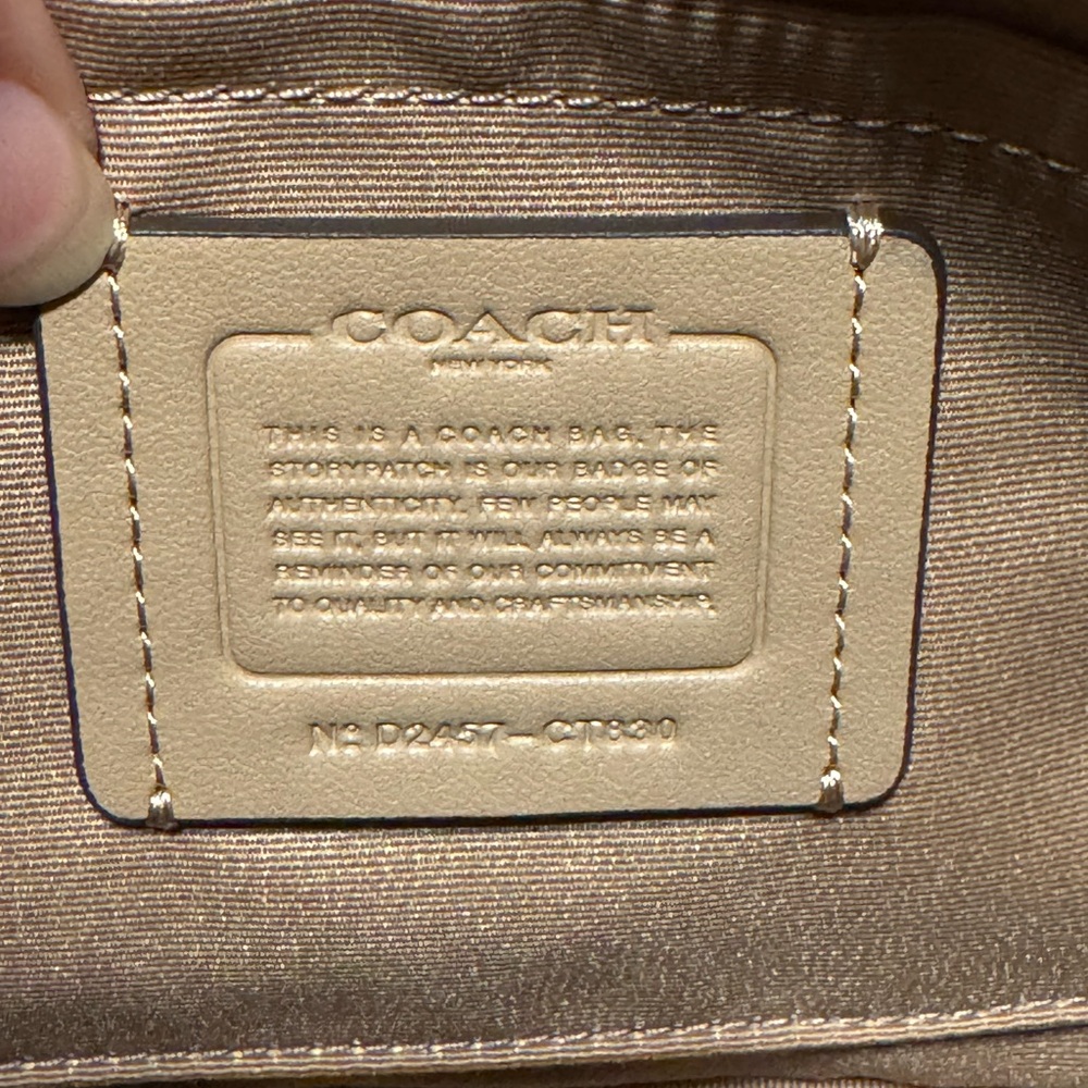 Coach NWOT Teri Shoulder Bag with Floral Print - in chalk, red and blue flowers - Picture 8 of 10